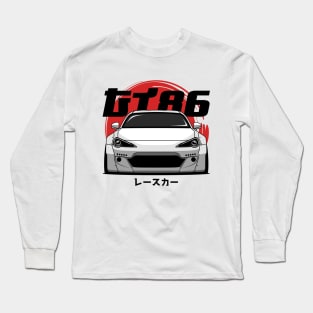 White GT 86 Front Long Sleeve T-Shirt